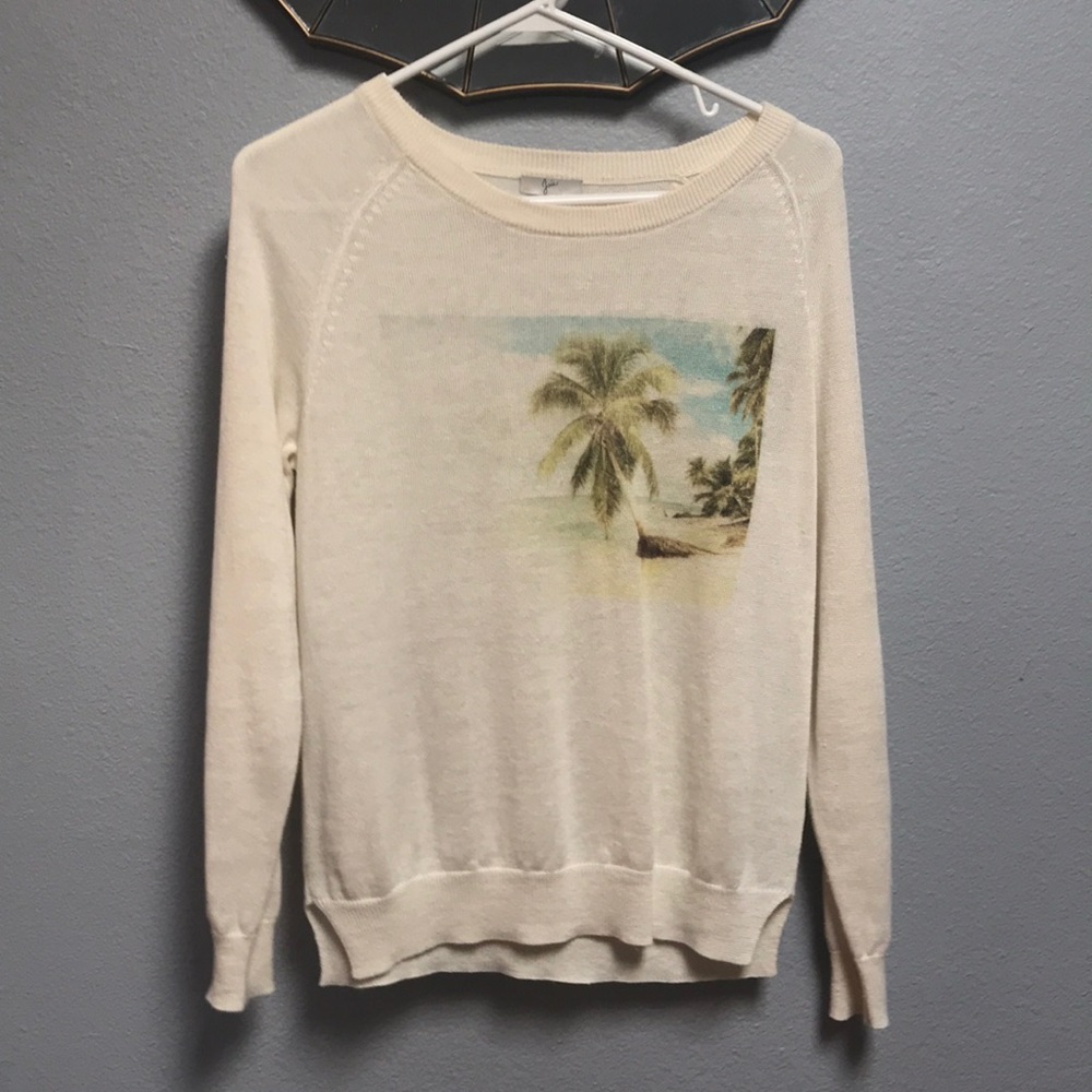Joie Palm Tree Sweater